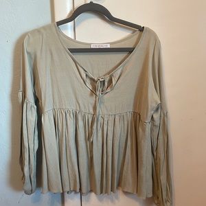 Green/olive long sleeve. Size S